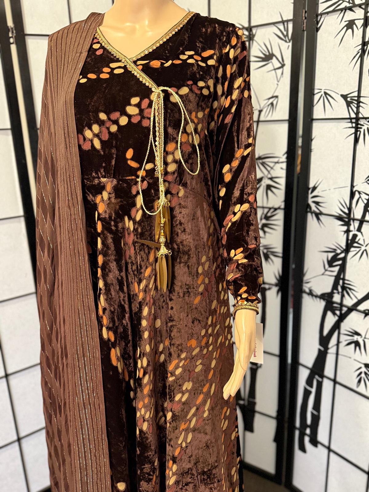 3-Piece Embellished Angrakha Style Palachi Dress