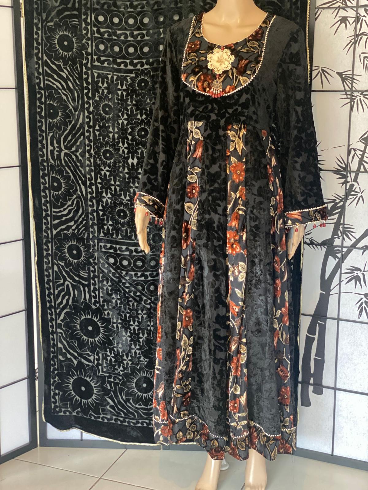 2-Piece Palachi Anarkali Frock with Shawl