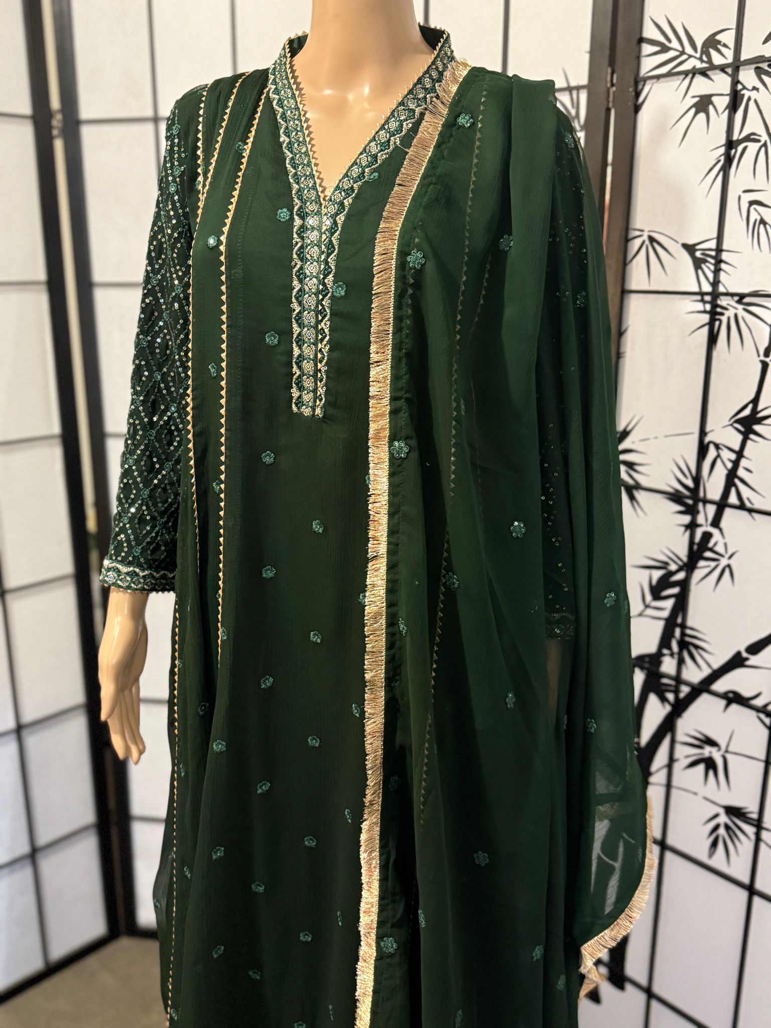 Embellished Resham Embroidered Anarkali Frock