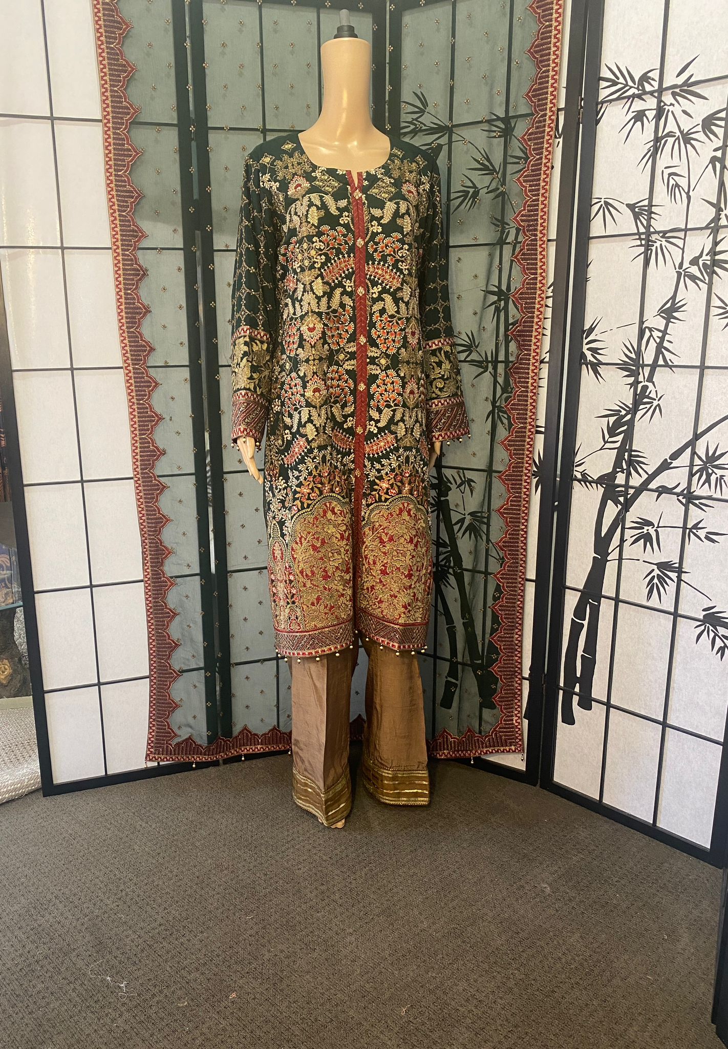 Pure Chiffon Shirt & Dupatta With Resham Embroidery