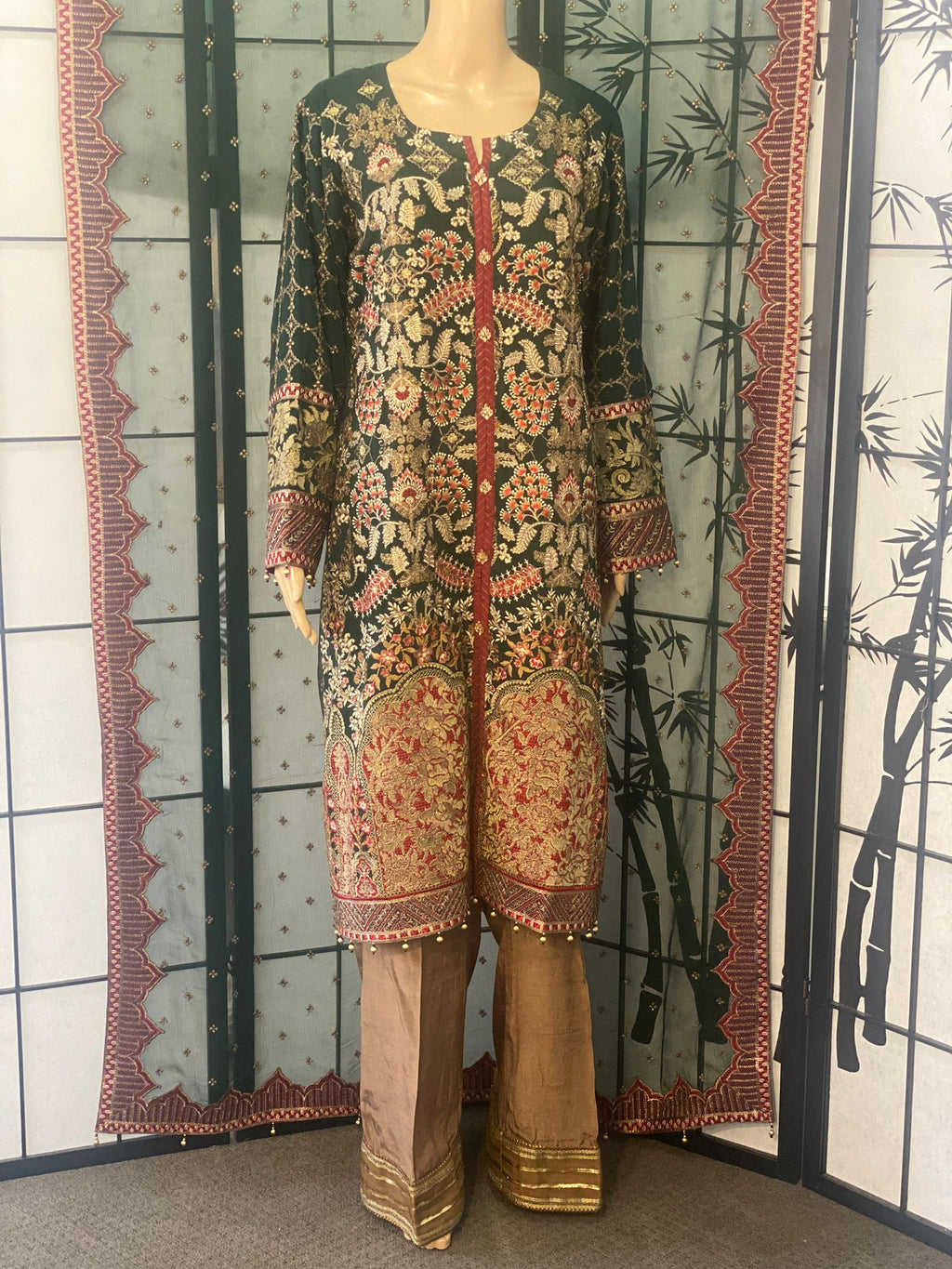 Pure Chiffon Shirt & Dupatta With Resham Embroidery