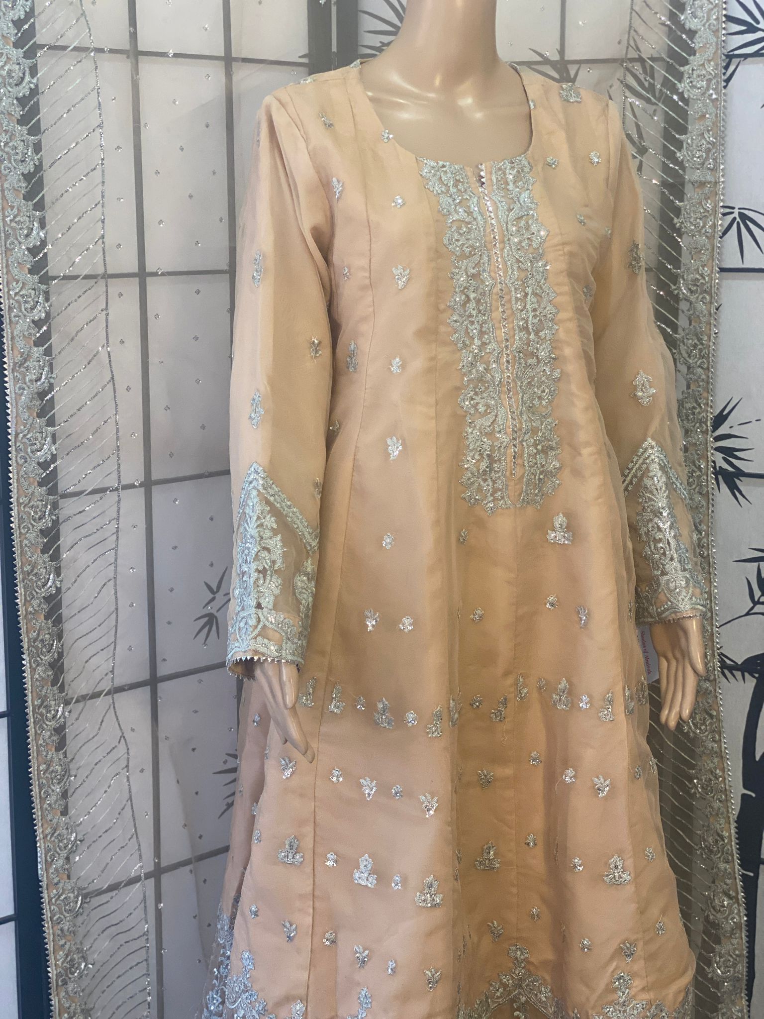 Fully Embellished Soft Organza Dress