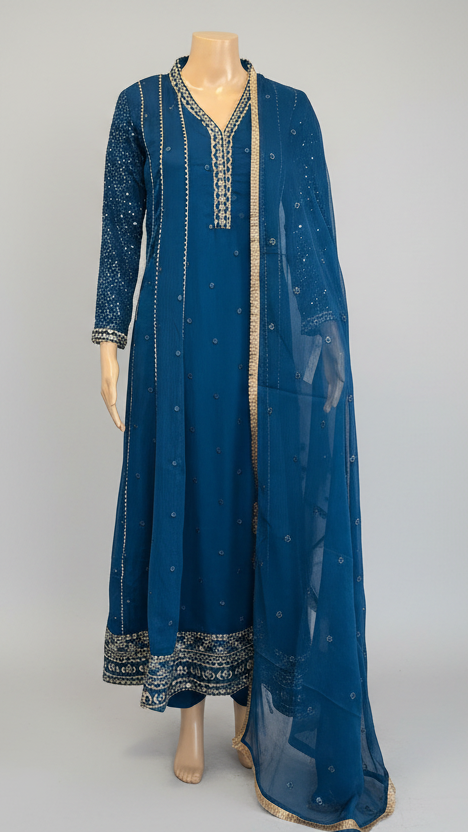 Trendy Yet Stylish – Embellished Chiffon Anarkali