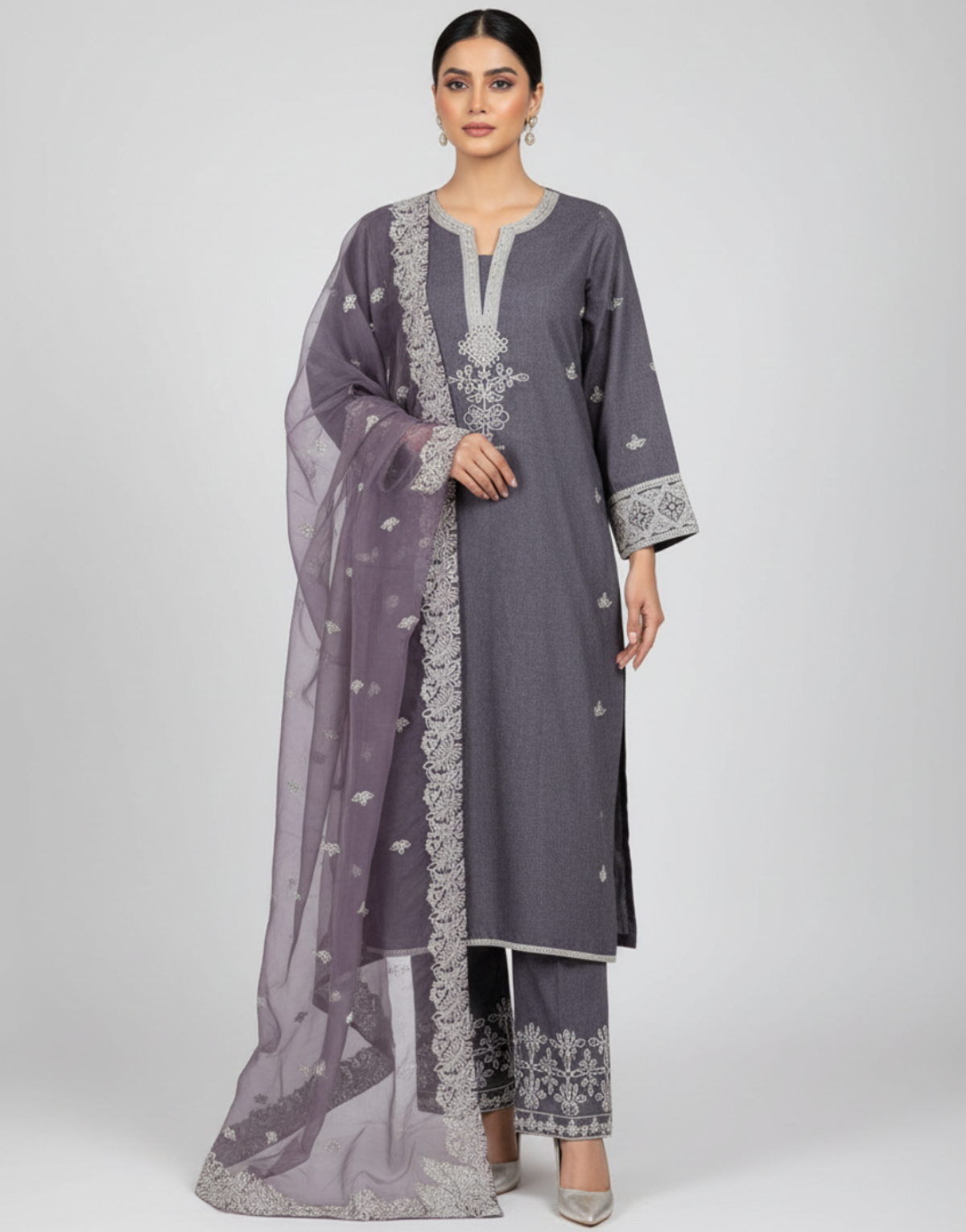 Embroidered Luxury 3-Piece Ensemble