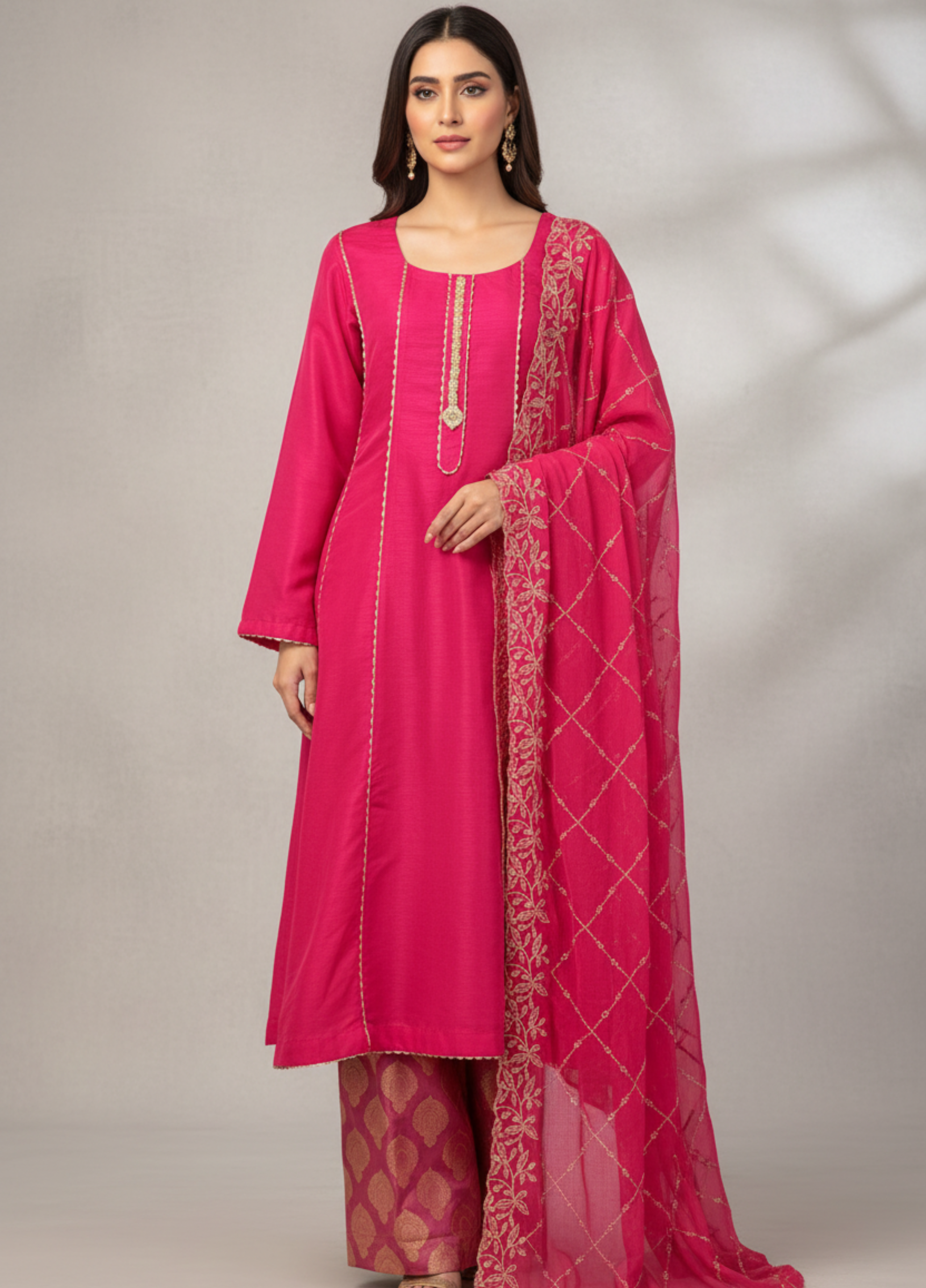 Exclusive Pink A-Line Ensemble